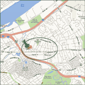 Map of Clifton Louisville Kentucky