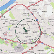 Map of St. Matthews Louisville Kentucky