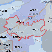 Map of 40014 Louisville Kentucky