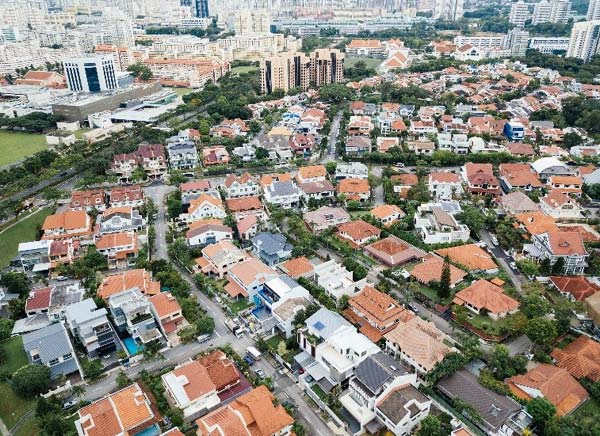 Photo of aerial view of houses