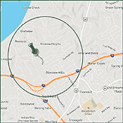 Map of Glenview Louisville Kentucky