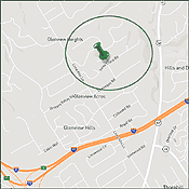 Map of Glenview Springs Louisville Kentucky