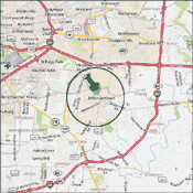 Map of Jeffersontown in Louisville Kentucky