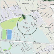 Map of Mockingbird Gardens in Louisville Kentucky