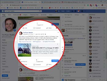 Tre Pryor promotes your listing on Facebook